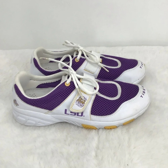 Piro Women’s Cheerleading LSU Tigers Sneaker Shoes Purple White Size 8 - Picture 1 of 9